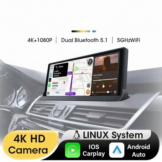 🚗  SmartScreen z 350° Obrotową Kamerą 4K + CarPlay & Android Auto — Twój Samochód Staje się Smartfonem. Bez Przewodów. Bez Komplikacji.